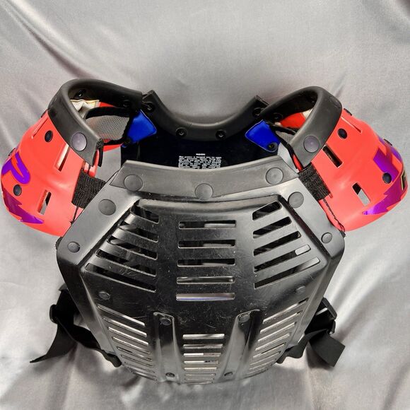 Vintage 90s HRP Flak Jak III Motocross Supercross Chest Protector Jr. Roost Neon - Picture 8 of 16